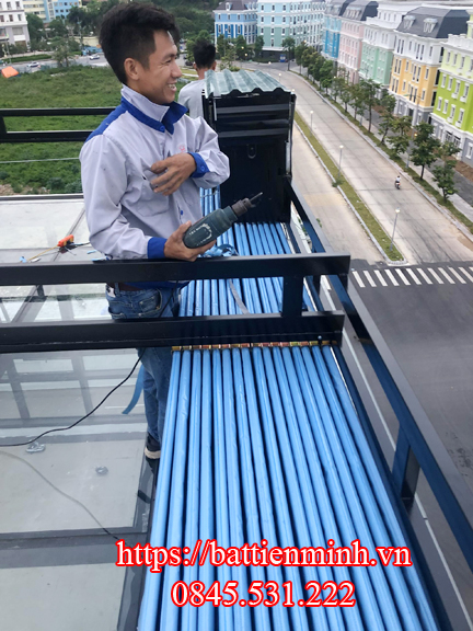 Lắp bạt mái xếp trường mầm non tại Quảng Ninh